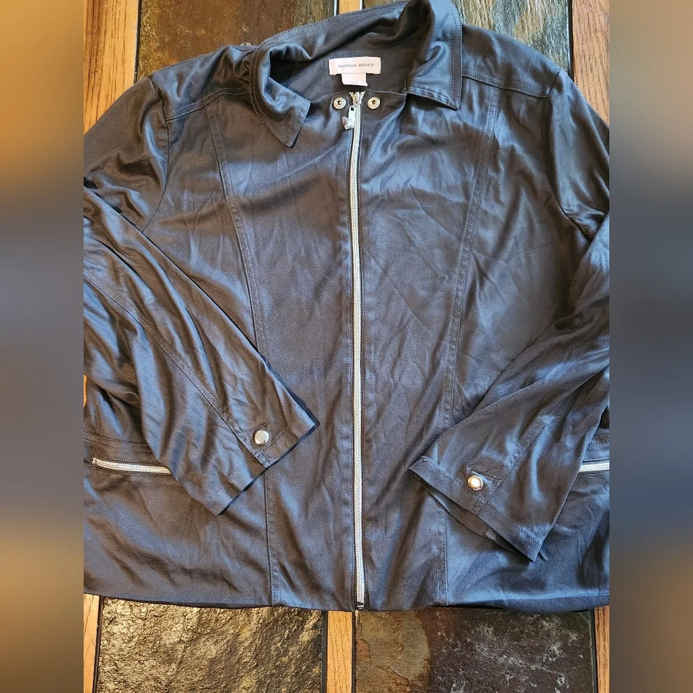 NWOT Allison Daley XL Full Zip Lightweight Jacket - Picture 6 of 16
